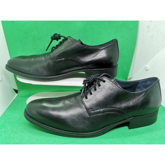 Cole Haan Men\'s Hawthorne Plain Oxford Black Leather US Size 9.5 M Dress Shoes